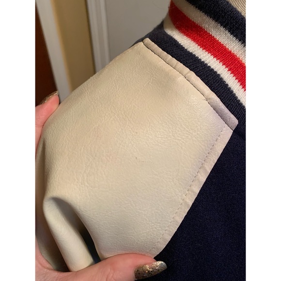 Vintage Steve and Barry’s USA Patriotic American Flag Bald Eagle Varsity Jacket - Picture 7 of 10